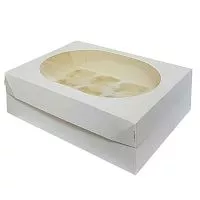 Коробка для 12 капкейков Pro, белая 33*25,2*10см
