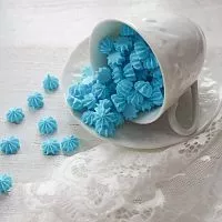 Сахарная фигурка Мини-безе голубые, 50г.