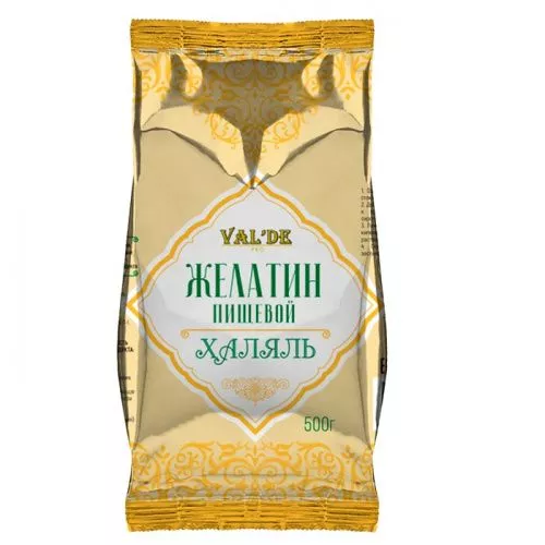 Желатин гранулированный говяжий 220 bloom Халяль VAL'DE, 500г. Желатин гранулированный говяжий 220 bloom Халяль VAL'DE, 500г.