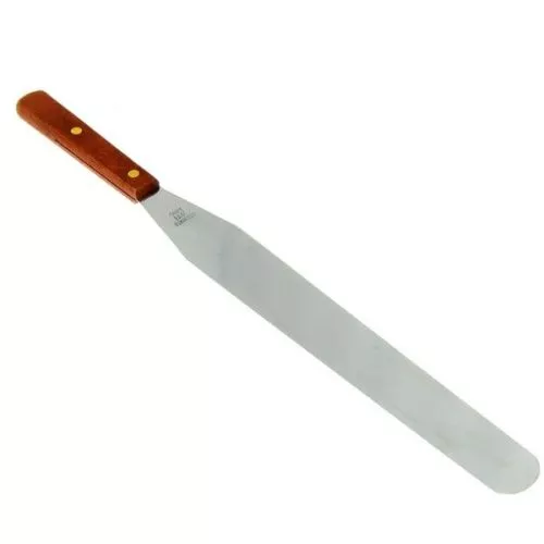 Палетка ПРЯМАЯ метал. с дер. ручкой, 34см*4,0