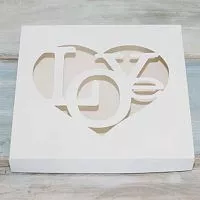 Коробка для пряников "Love" белая, 25*25*3см