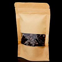 Пакет крафт zip-lock с окном 15,5*25см