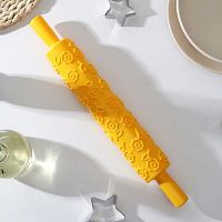Скалка фактурная "Цветочки", 25см